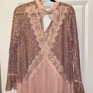 Free People Secret Origins Pieced Lace Tunic